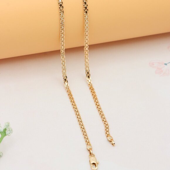 Classic Rose Gold Chain Necklace  Sleek & Elegant Design, XPNL0277 - Picture 9 of 12